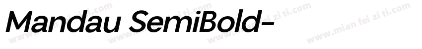 Mandau SemiBold字体转换